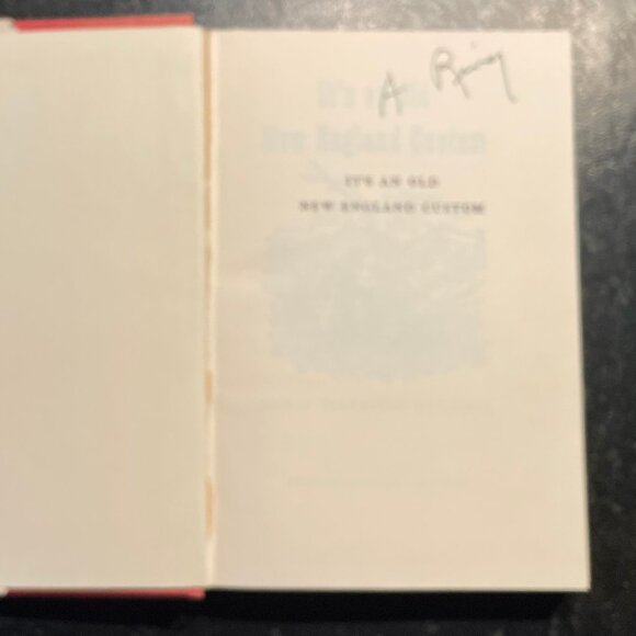 "It's an Old New England Custom," by Edwin Valentine Mitchell, 1946 Hardcover - Picture 10 of 10